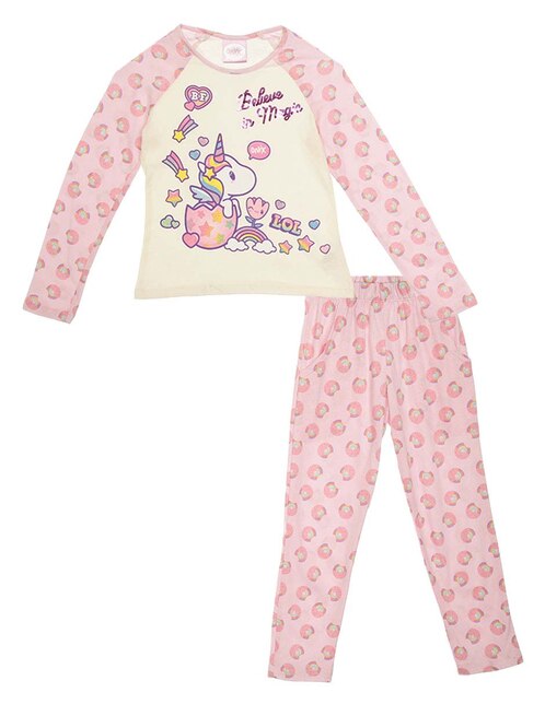 Conjunto pijama con diseño gráfico ONIX algodón para niña en Liverpool