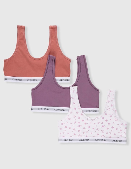 Set corpiño Calvin Klein de algodón para niña