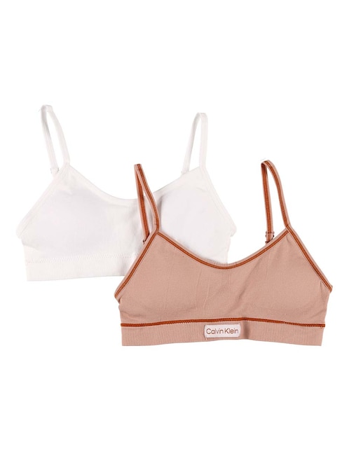 Set Brassiere Calvin Klein copa removible seamless para niña