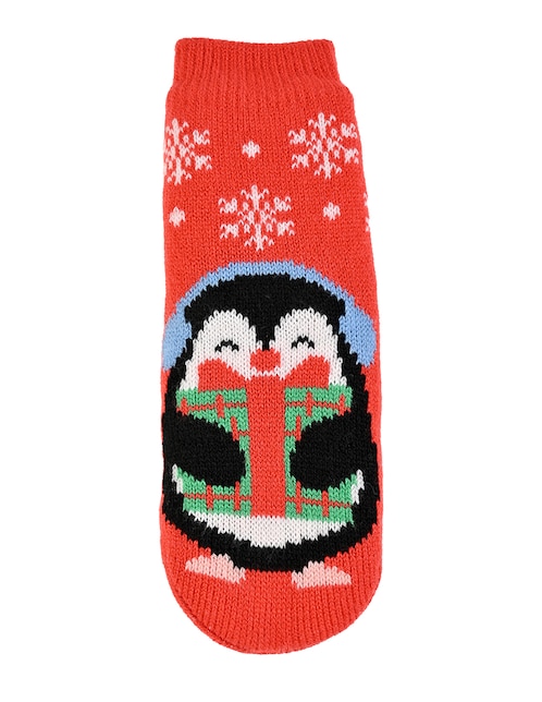 Calceta navideña antiderrapante Pingu Myst para niña