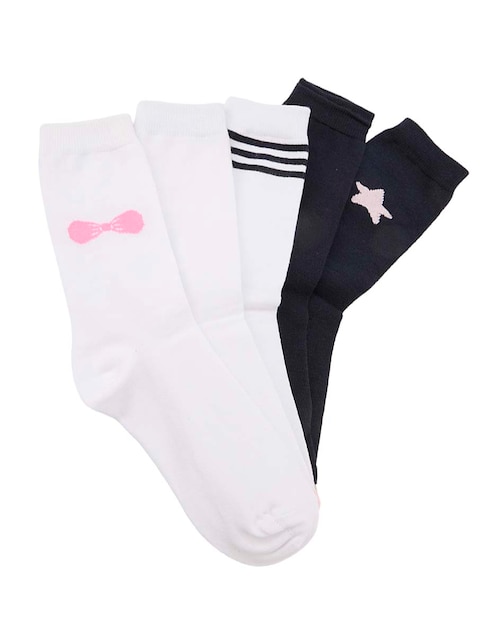 Set de calcetín Punto Blanco de algodón para niña 5 pares