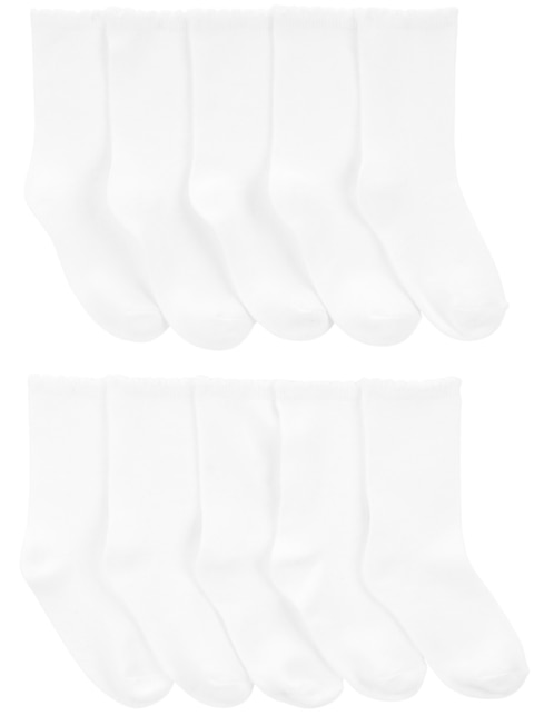 Set de calceta Carter's de algodón para niña 10 pares