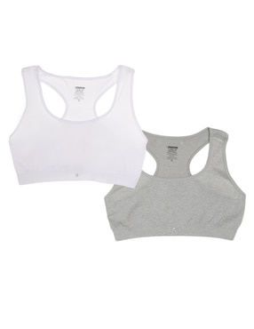 Set Top Deportivo Punto Blanco Para Entrenamiento Niña