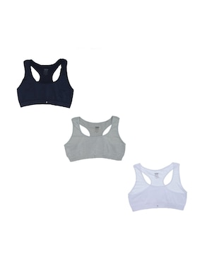 Set Top Deportivo Punto Blanco Para Entrenamiento Niña