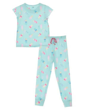 Pantalón Pijama Piquenique Estampado Gráfico Para Niña