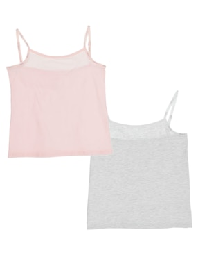 Set Camiseta Cuello Redondo Skiny Para Niña