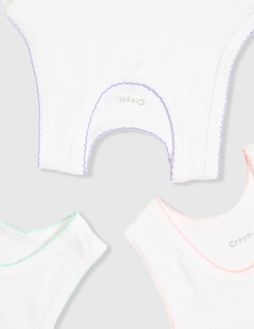 Set camiseta cuello redondo Baby Creysi para niña