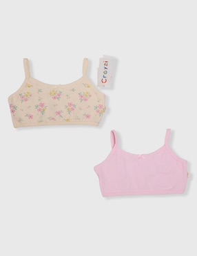 Set corpiño Baby Creysi de algodón para niña
