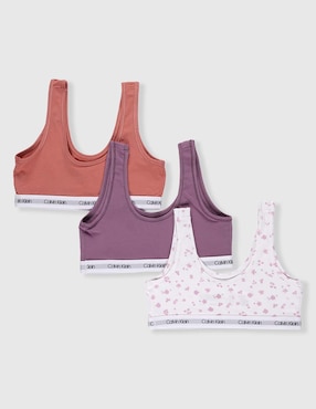 Set corpiño Calvin Klein de algodón para niña