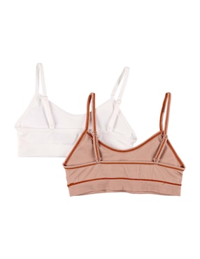 Set Brassiere Calvin Klein copa removible seamless para niña