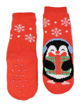Calceta navideña antiderrapante Pingu Myst para niña