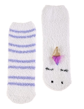Calceta antiderrapante Unicornio Myst para niña 2 pares