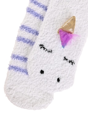 Calceta antiderrapante Unicornio Myst para niña 2 pares