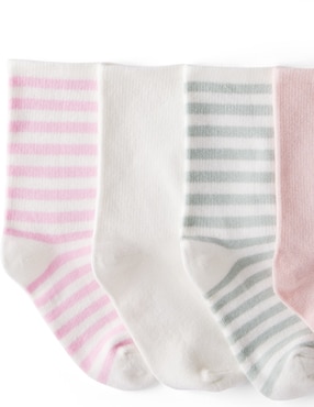 Set de calceta Carter's de algodón para niña 10 pares