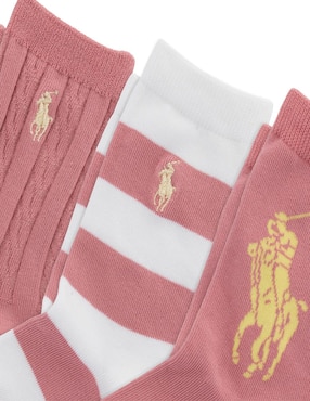 Set de calcetín Polo Ralph Lauren de algodón para niña 3 pares