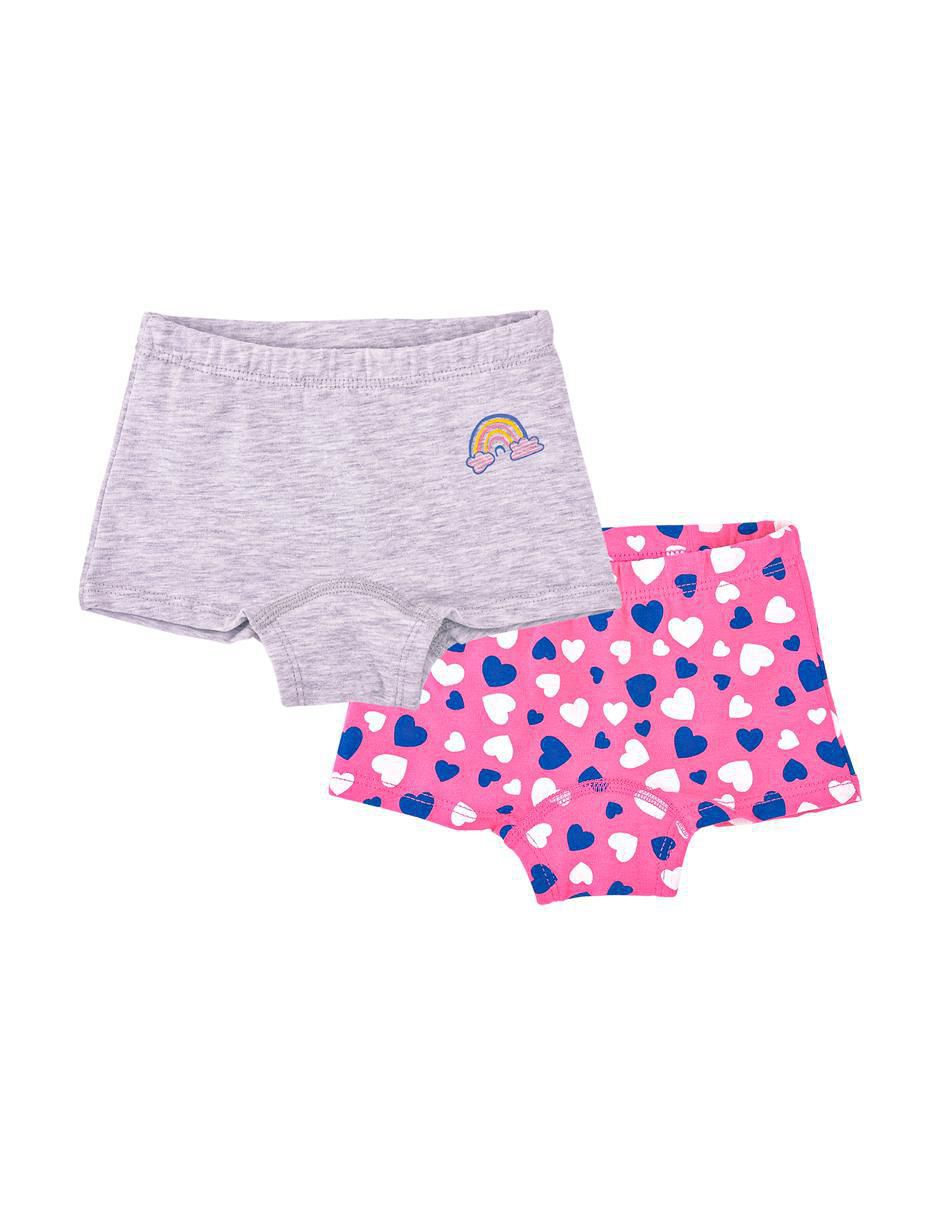 Set bóxer algodón para niña