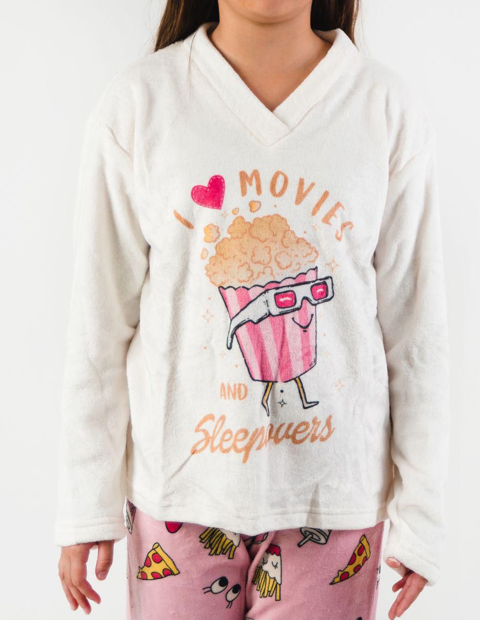 Conjunto pijama Palomitas para niña 4
