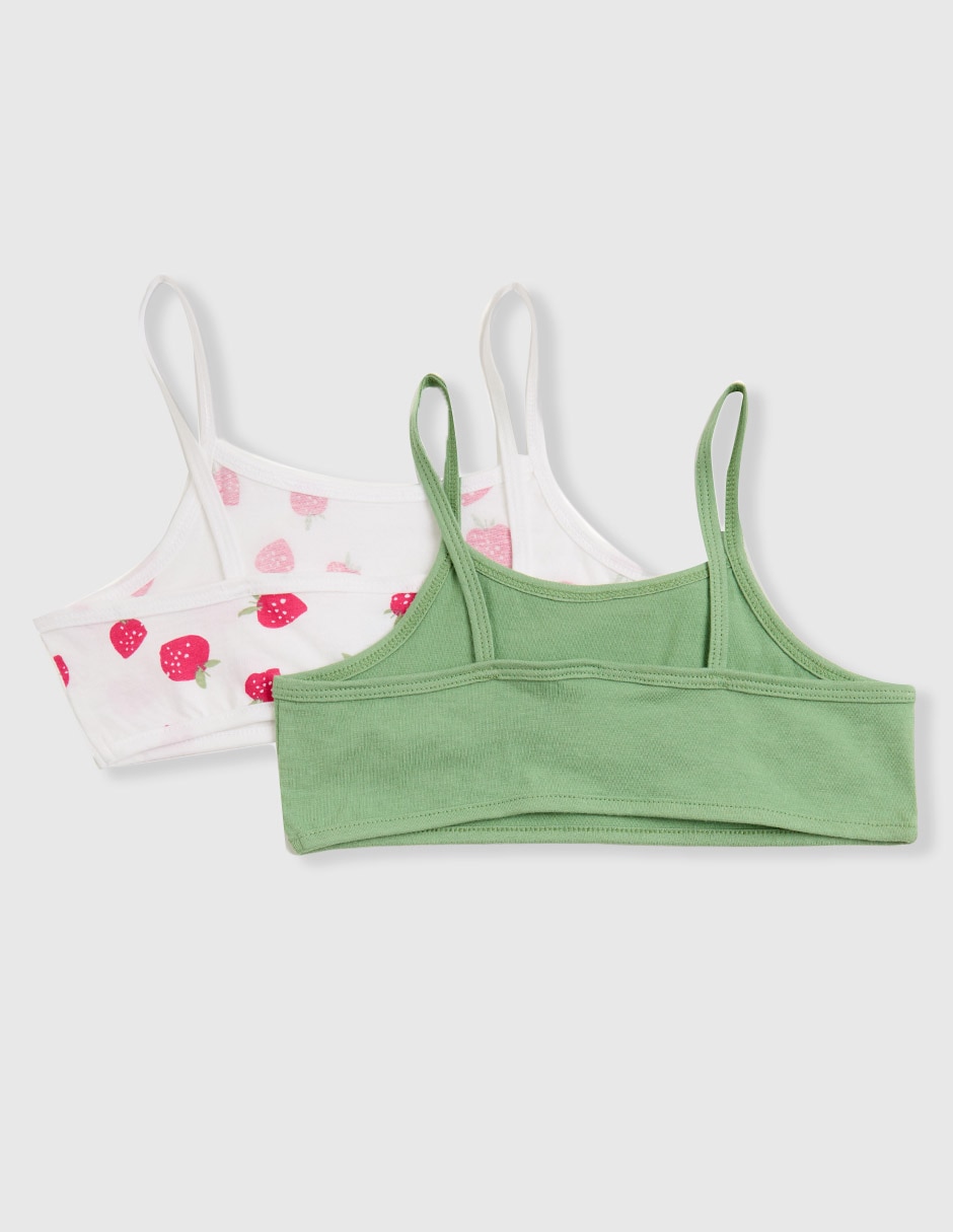 Set corpiño de algodón para niña 2