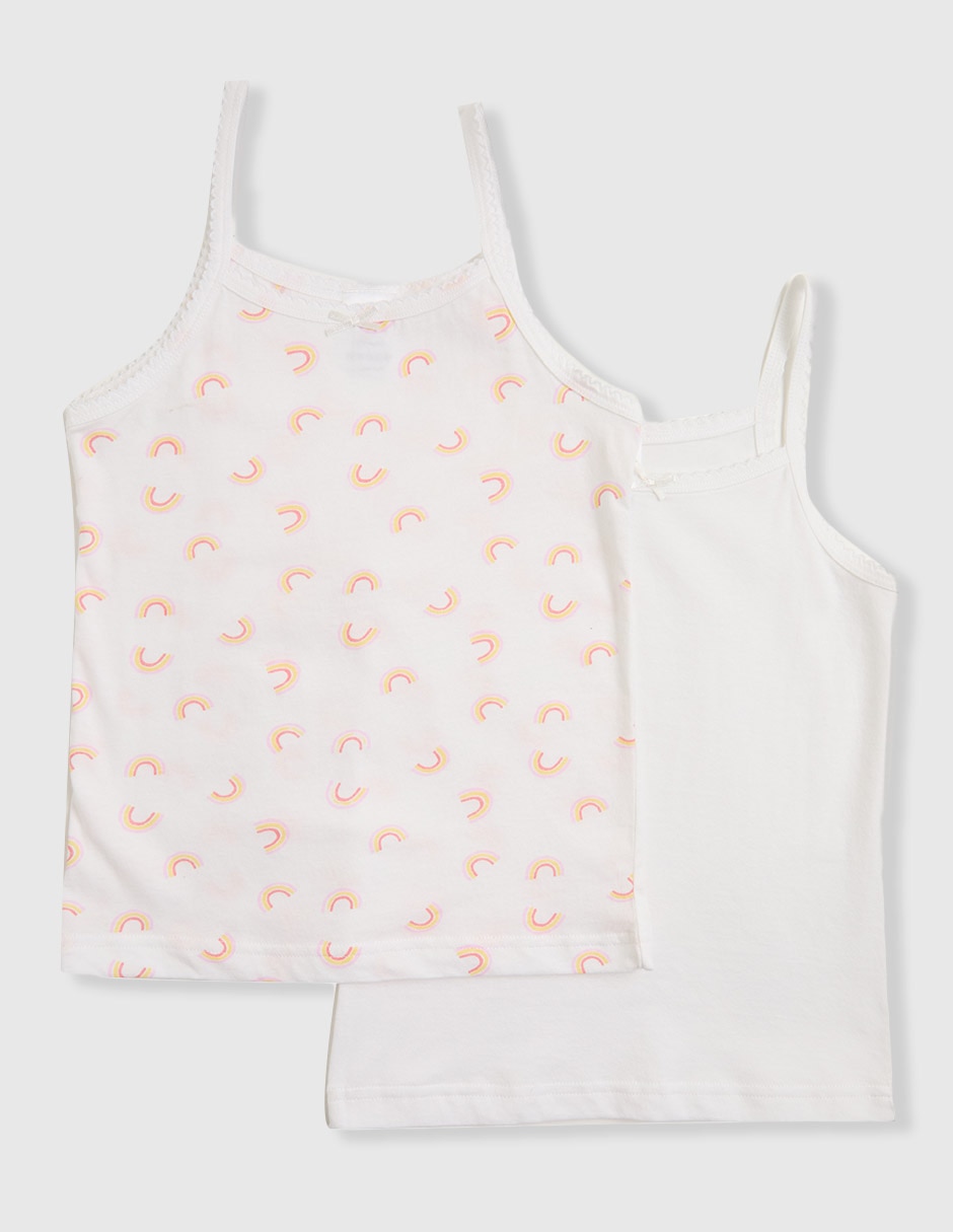 Set camiseta cuello redondo para niña