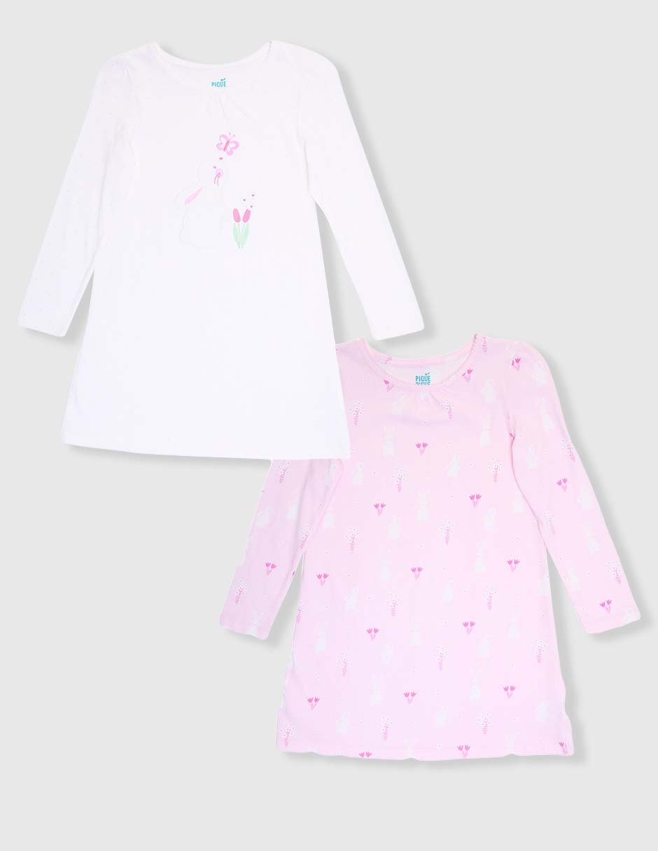 Set de camisón de algodón para niña Set de camisón de algodón para niña