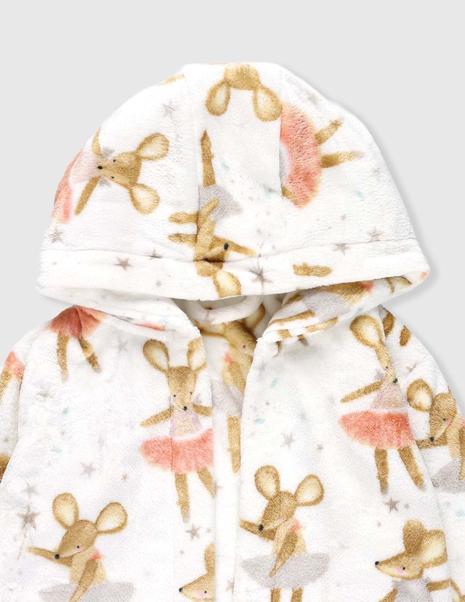 Bata de baño con gorro para niña 3