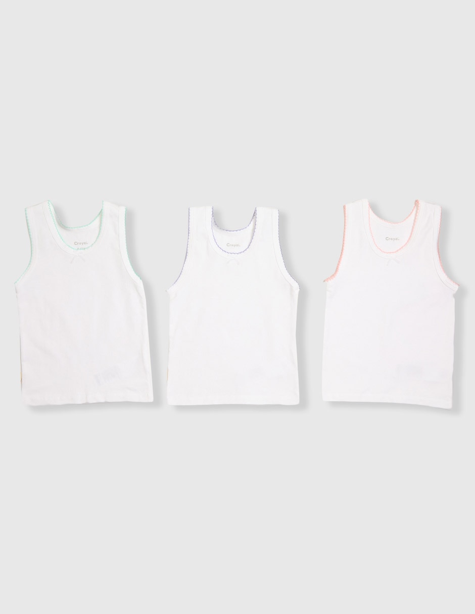 Set camiseta cuello redondo para niña