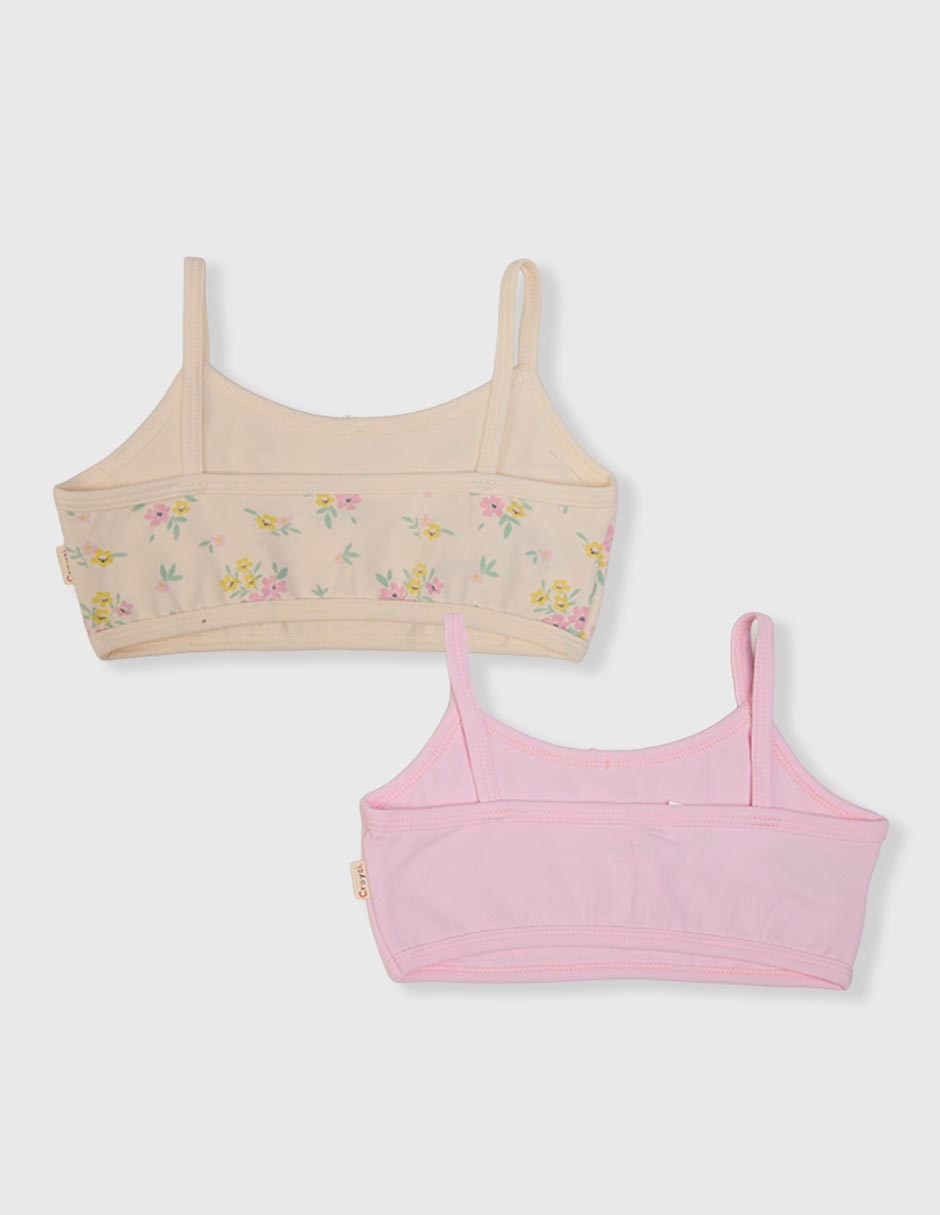 Set corpiño de algodón para niña 2