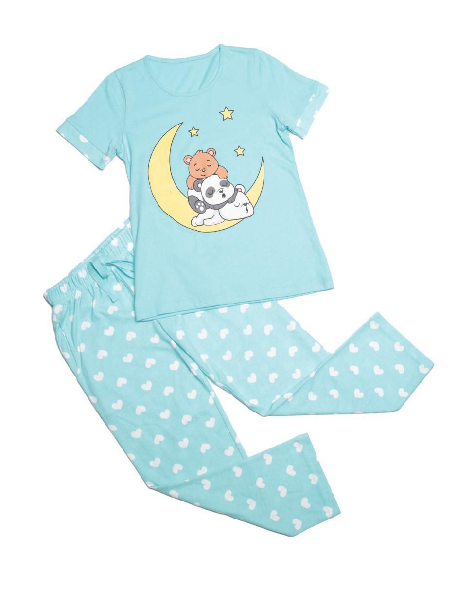 Conjunto pijama osos y luna para niña