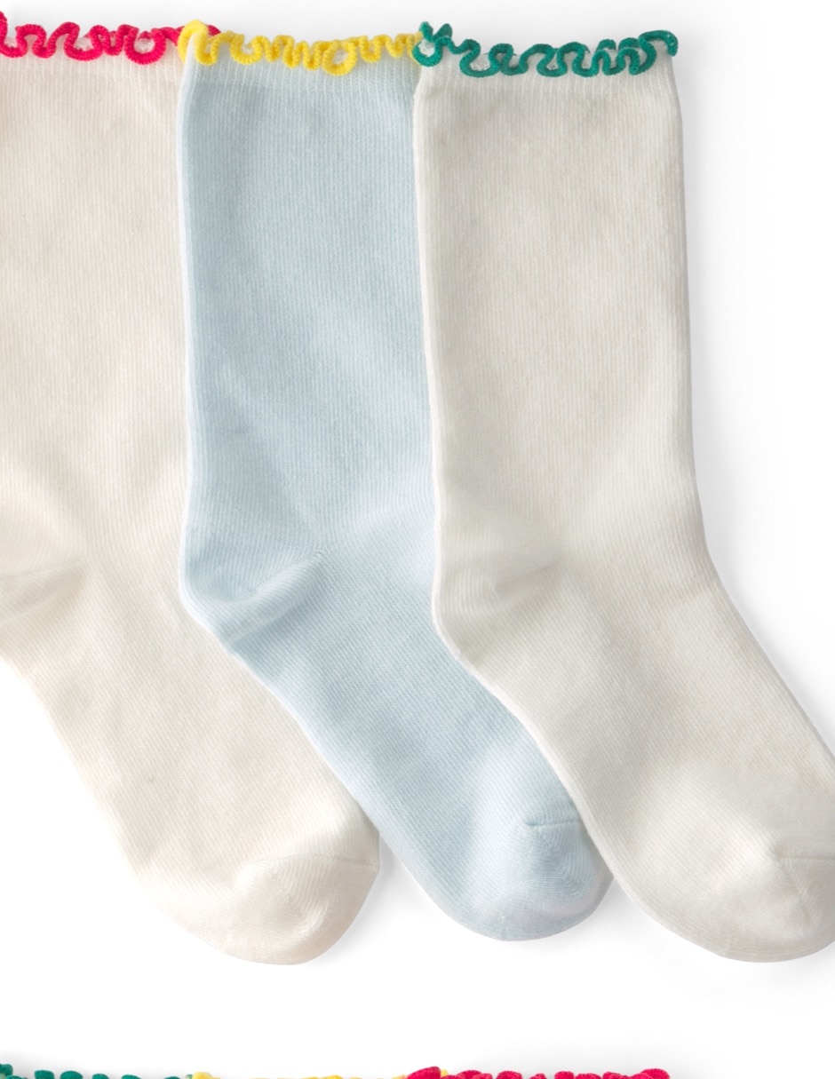 Set de calceta de algodón para niña 6 pares 3