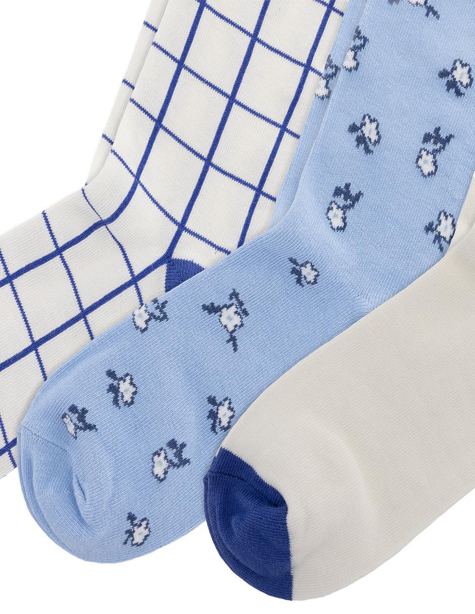 Set de calceta de algodón para niña 3 pares 2