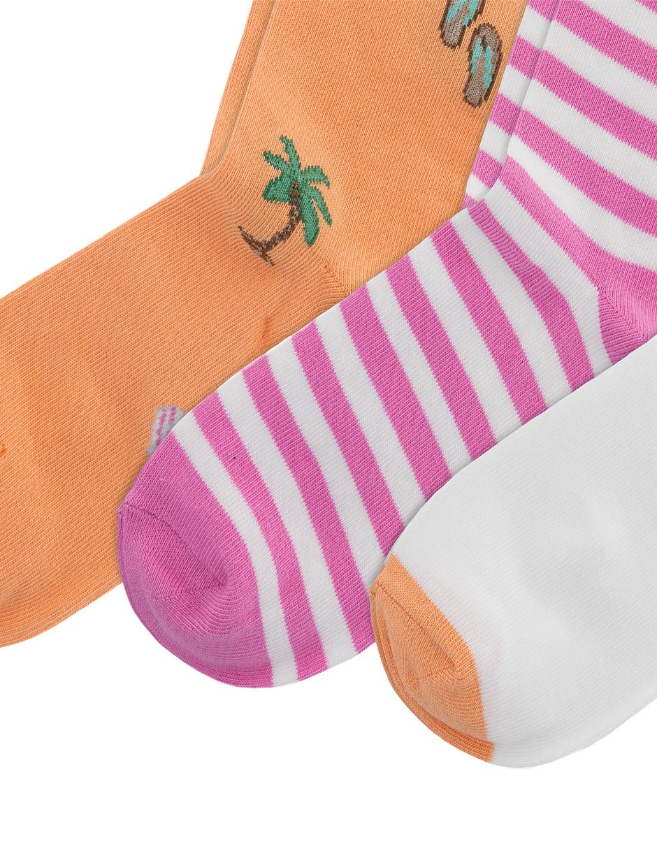Set de calcetín de algodón para niña 3 pares 2