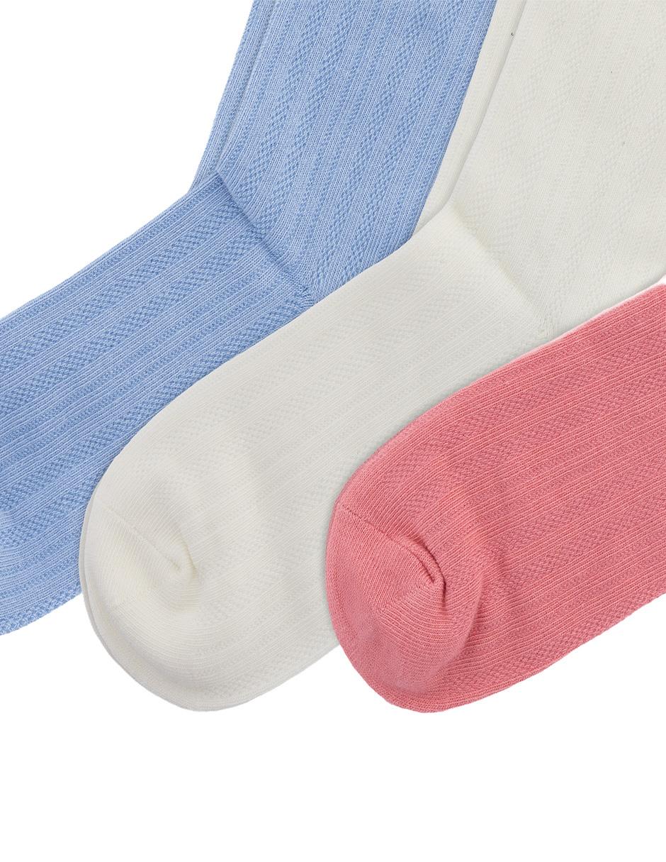 Set de calceta de algodón para niña 3 pares 2