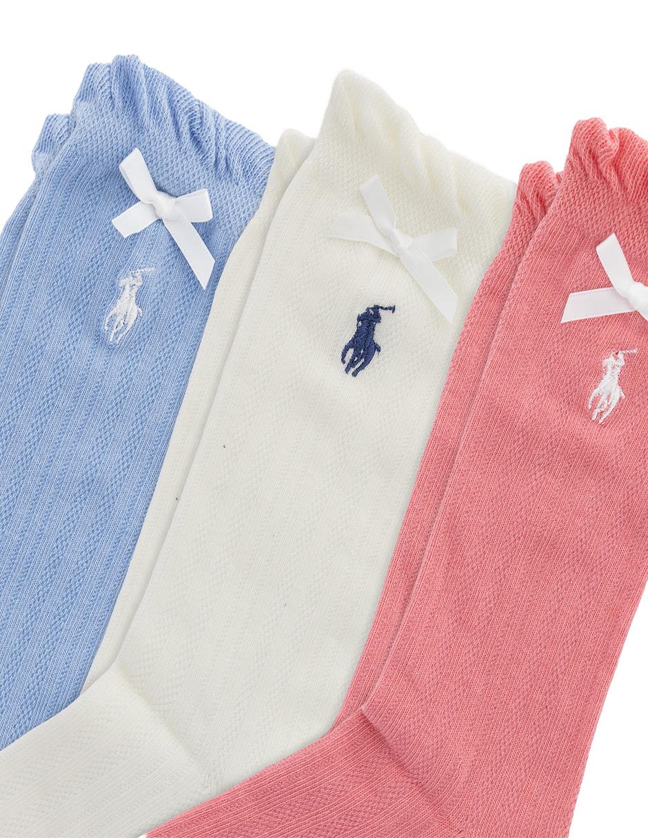 Set de calceta de algodón para niña 3 pares 3