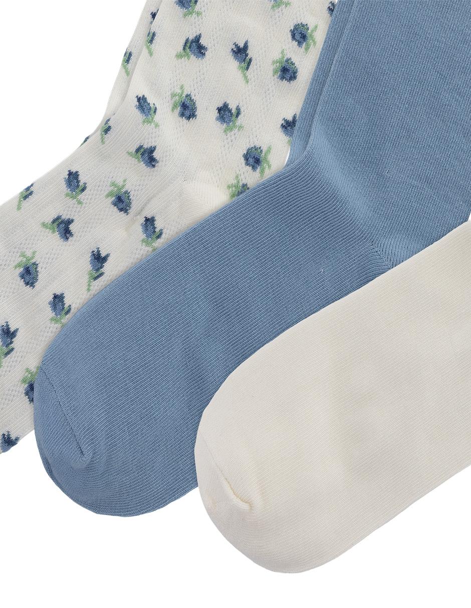 Set de calceta de algodón para niña 3 pares 2