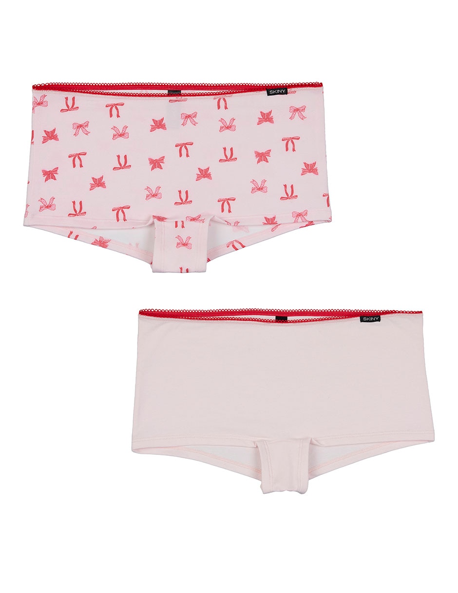 Set bóxer de algodón para niña